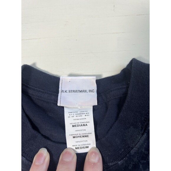 VTG Harley Davidson R.K Stratman Skull Blue McDermotts Lake‎ George NY T Shirt - Picture 3 of 3